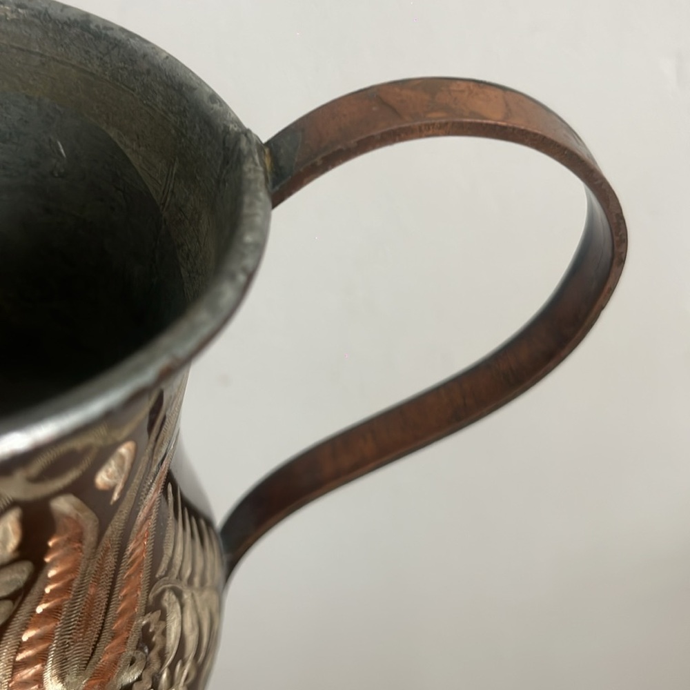 •| vintage etched brass Turkish cup - Picture 9 of 13
